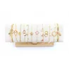 Pack de 12 bracelets acier - rose