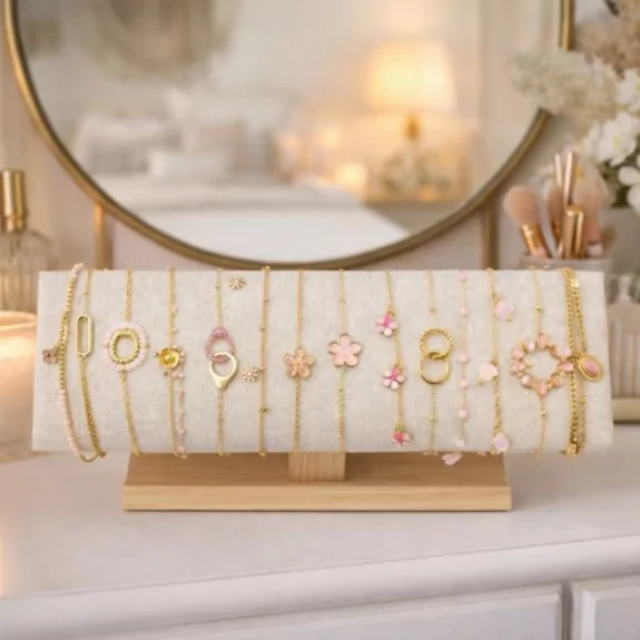 Pack de 12 bracelets acier - rose