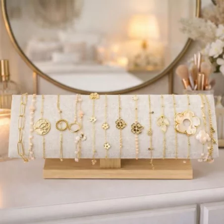 Pack de 12 bracelets acier - nude