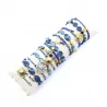 Pack de 12 bracelets cristal de verre et acier - marine