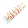 Pack de 12 bracelets cristal de verre et acier - orange