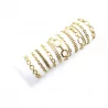 Pack 12 bracelets - maille dorée