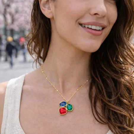 Collier tendance cabochons