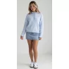 Pull femme pastel à col volanté
