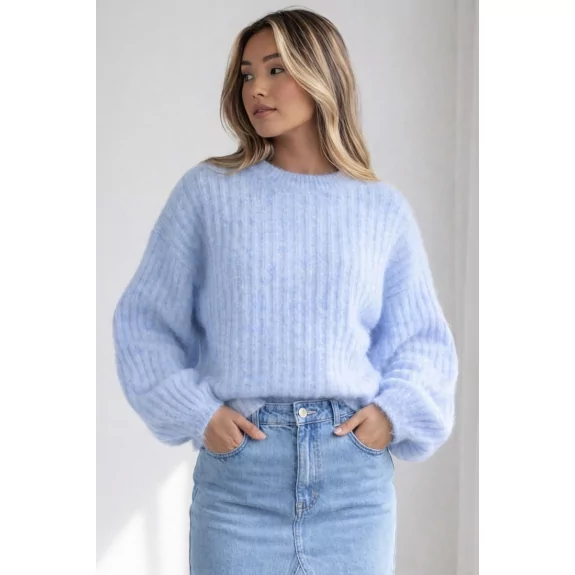 Pull femme pastel en maille douce