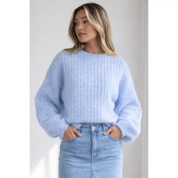 Pull femme pastel en maille douce