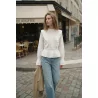 Blouse femme en dentelle avec dos ouvert