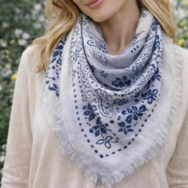 Écharpe Bandana Femme – Motif Paisley