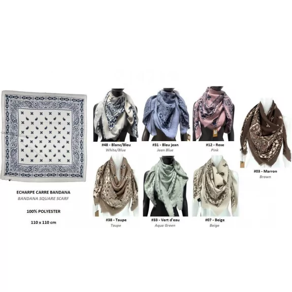 Écharpe Bandana Femme – Motif Paisley