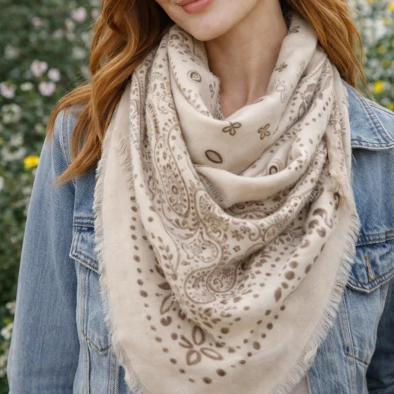 Écharpe Bandana Femme – Motif Paisley
