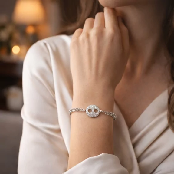 Bracelet pendentif luxe strass