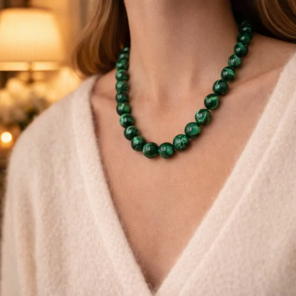 Collier boules résine