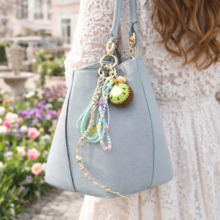 Porte clefs kiwi vert