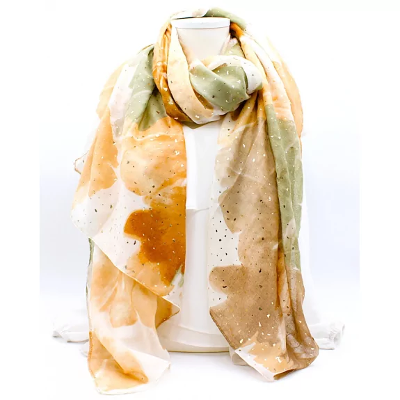 Écharpe légère à motif abstrait avec lurex