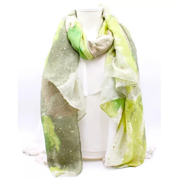 Écharpe légère à motif abstrait avec lurex