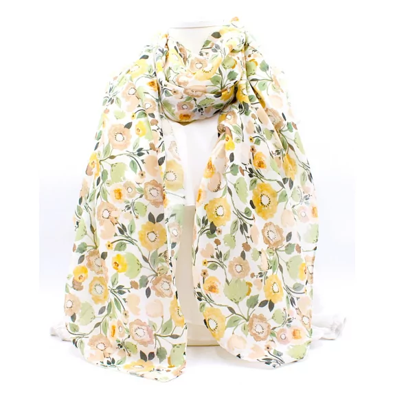 Echarpe tendance à motifs fleurs