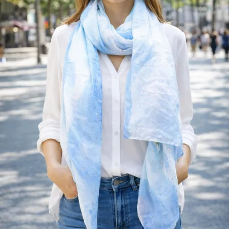 Echarpe femme avec lurex doré