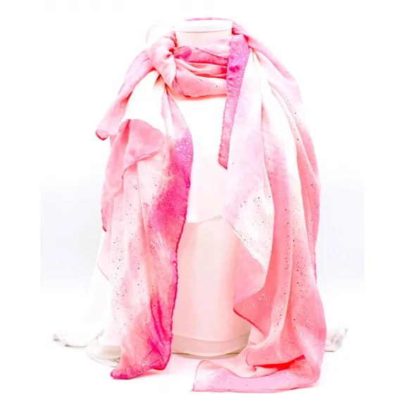 Echarpe femme avec lurex doré