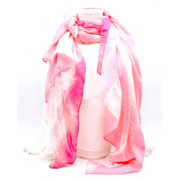 Echarpe femme avec lurex doré