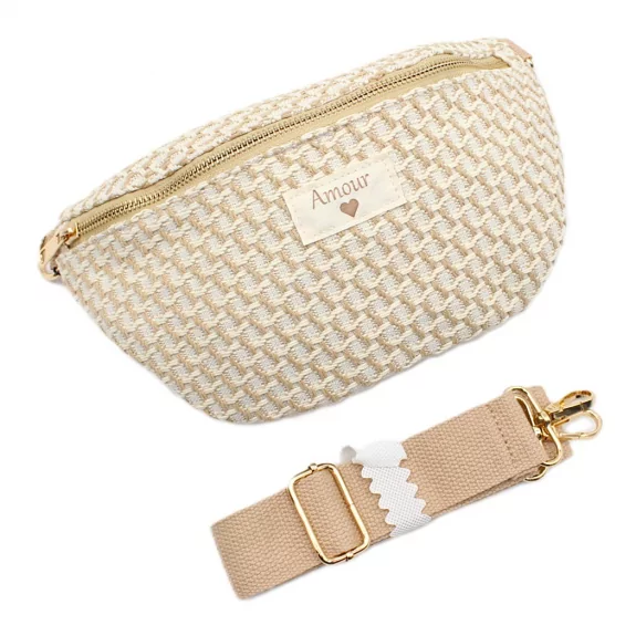 Sac Banane Femme Tressé « Amour »