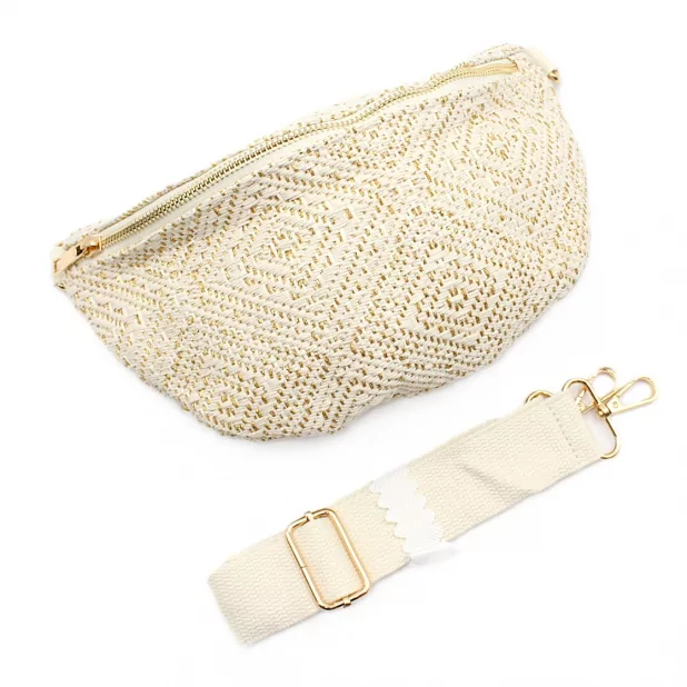 Sac Banane Tissé Motif Géométrique