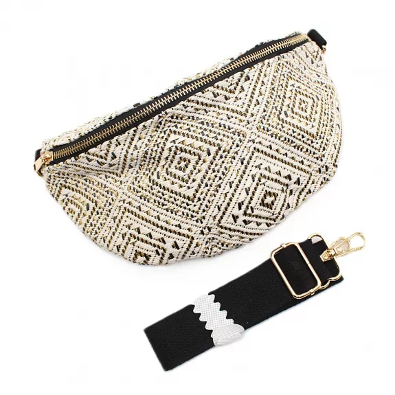 Sac Banane Tissé Motif Géométrique