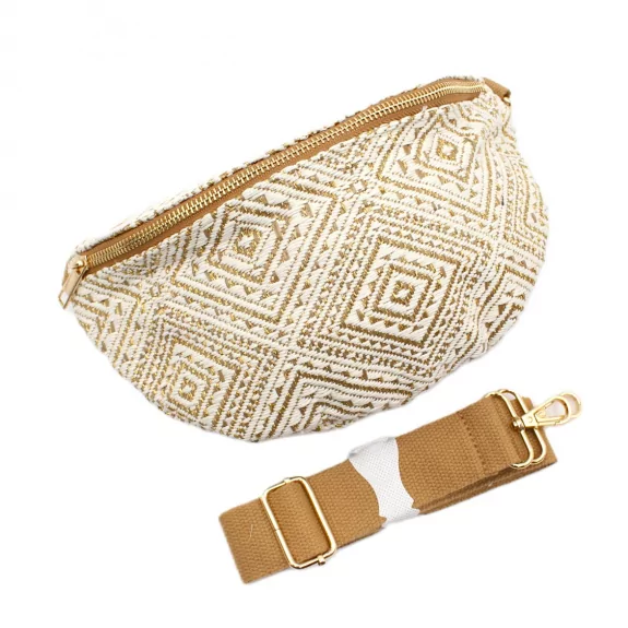 Sac Banane Tissé Motif Géométrique