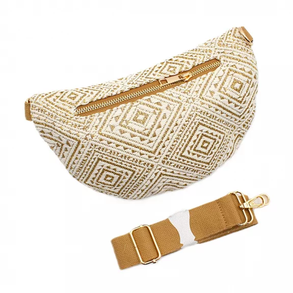 Sac Banane Tissé Motif Géométrique