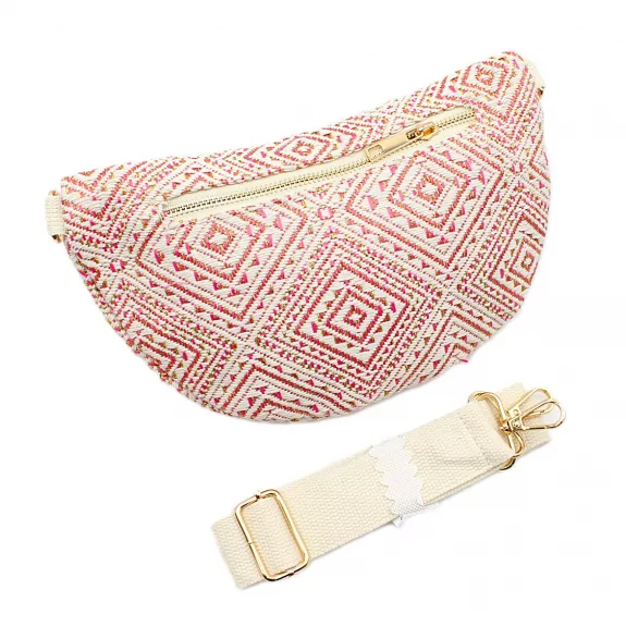 Sac Banane Tissé Motif Géométrique