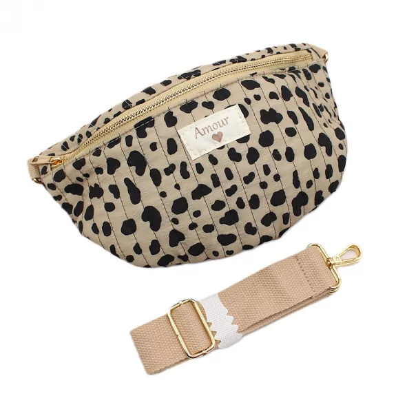 Banane femme coton motif animal – Message « Amour »