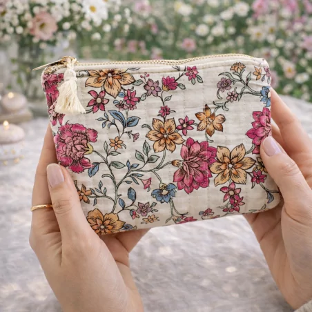 Petite pochette à motifs printanier et estival