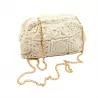 Sac à bandoulière femme en dentelle avec chaîne dorée