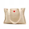 Tote bag femme en coton avec cœur brodé