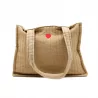 Tote bag femme en coton avec cœur brodé