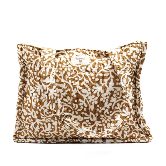 Tote bag en coton floral message AMOUR