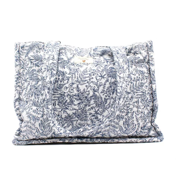 Tote bag en coton floral message AMOUR