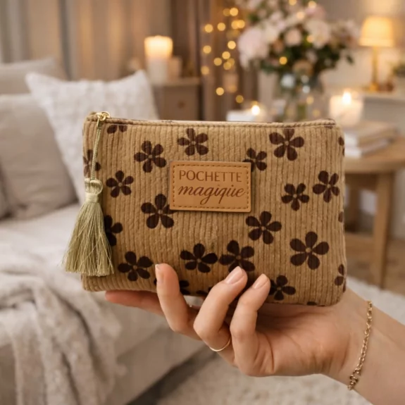 Petite pochette fleurs - Pochette magique