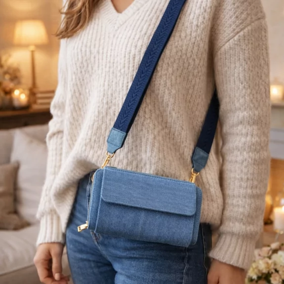 Pochette téléphone et porte monnaie - jeans
