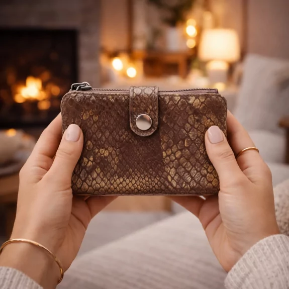 Petit porte monnaie aspect serpent