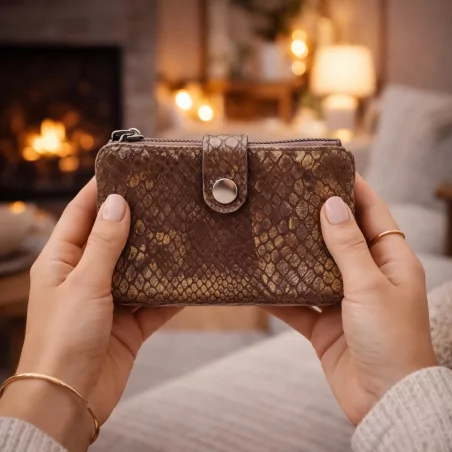 Petit porte monnaie aspect serpent