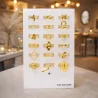 Pack 18 bagues acier inoxydable - doré