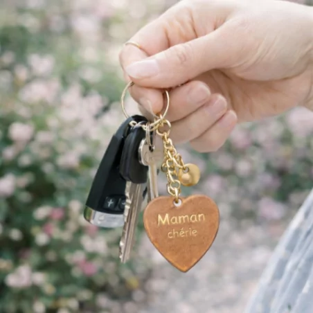 Porte clefs avec message maman chérie