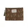 Pochette motif léopard “Les copines, c’est la vie”