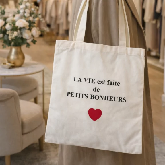 Pack de 8 cabas à messages – Tote bags tendance