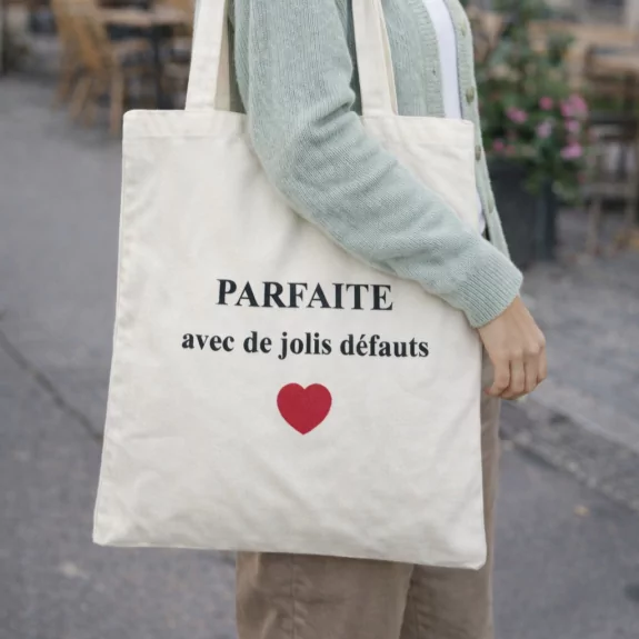 Pack de 8 cabas à messages – Tote bags tendance