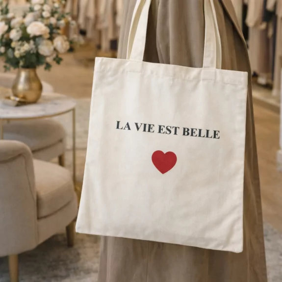 Pack de 8 cabas à messages – Tote bags tendance
