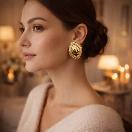 Boucles d'oreilles cabochon tendance