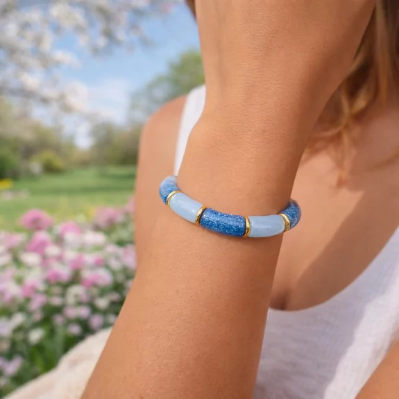 Bracelet résine paillettes