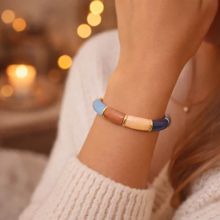 Bracelet tendance en résine avec message