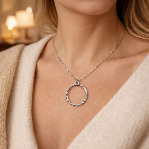 Collier acier - rond torsadé